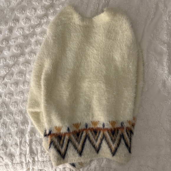 Anthropologie Cream Aztec Open Cardigan/Kimono/Jacket Size Large - Picture 14 of 16